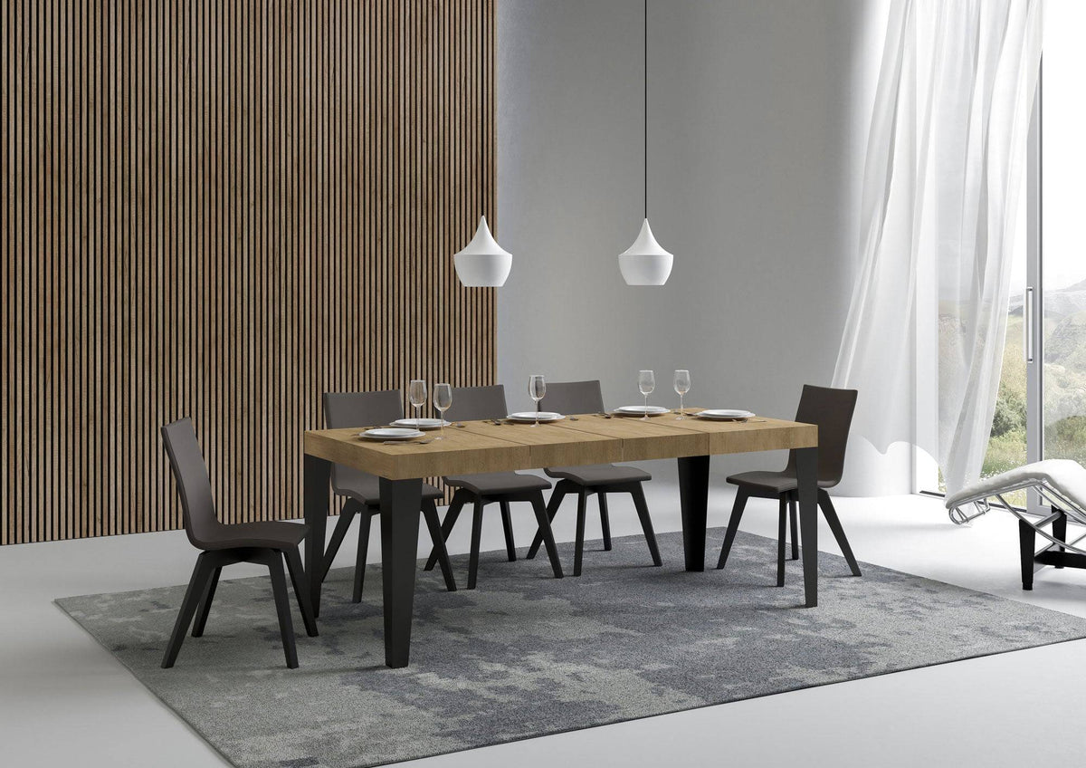 Flame Premium extendable table with anthracite legs and frame