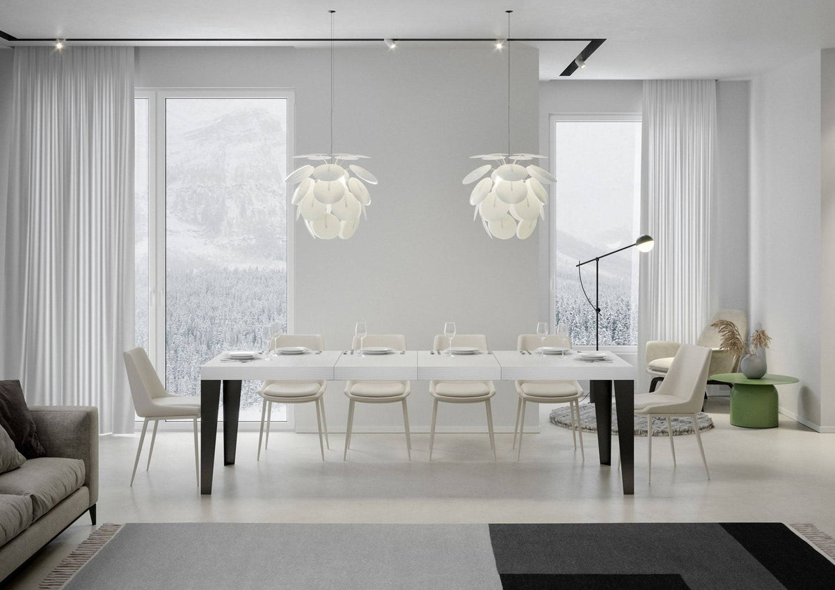Flame Premium extendable table with anthracite legs and frame
