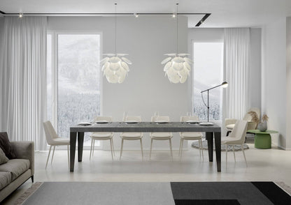 Flame Premium extendable table with anthracite legs and frame