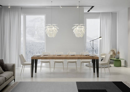 Flame Premium extendable table with anthracite legs and frame