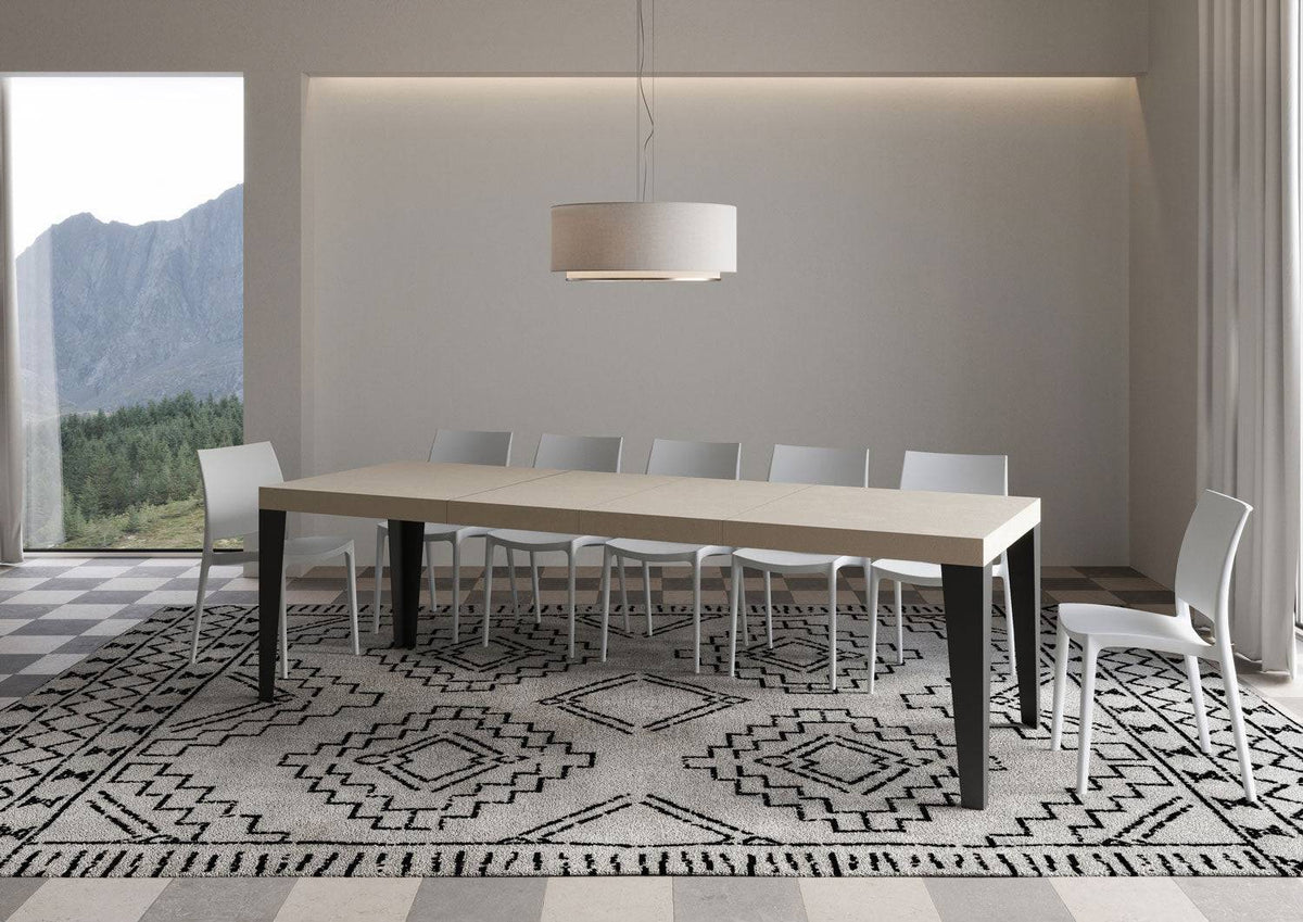 Flame Premium extendable table with anthracite legs and frame