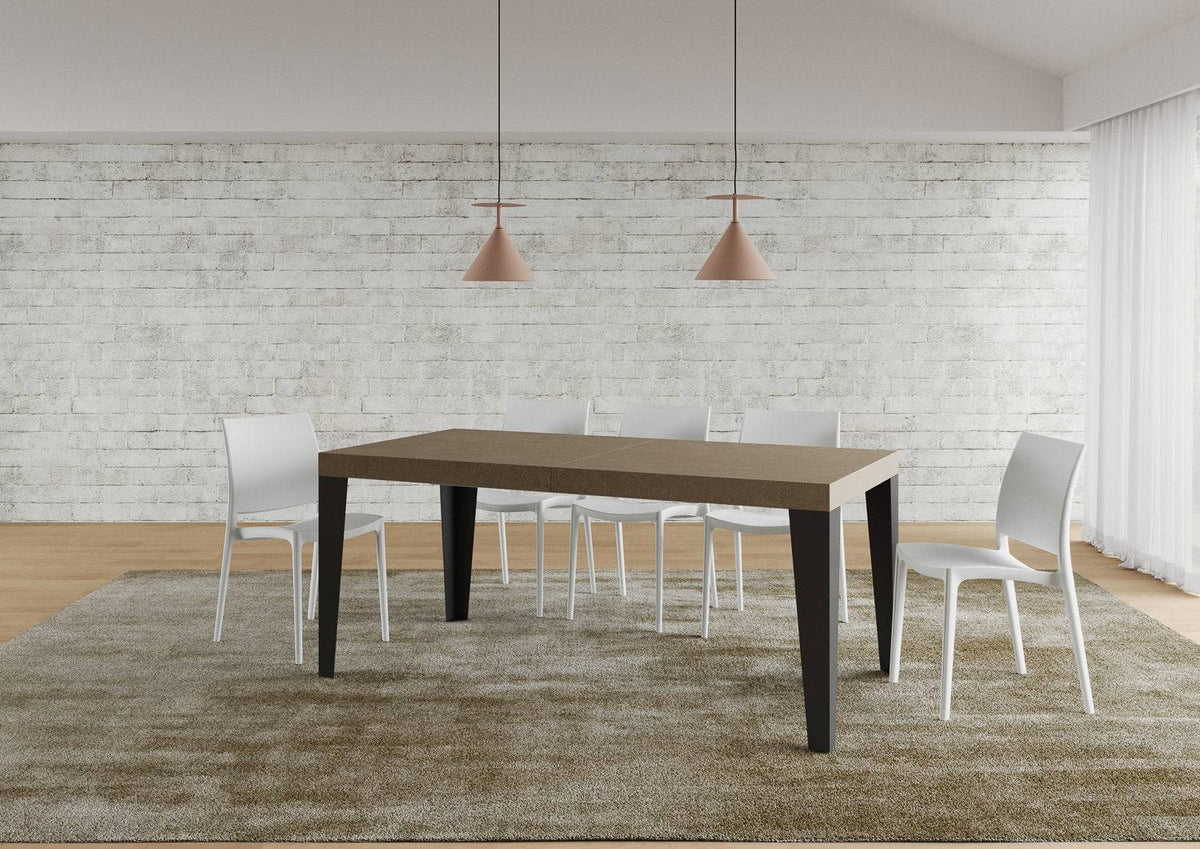 Flame Premium extendable table with anthracite legs and frame