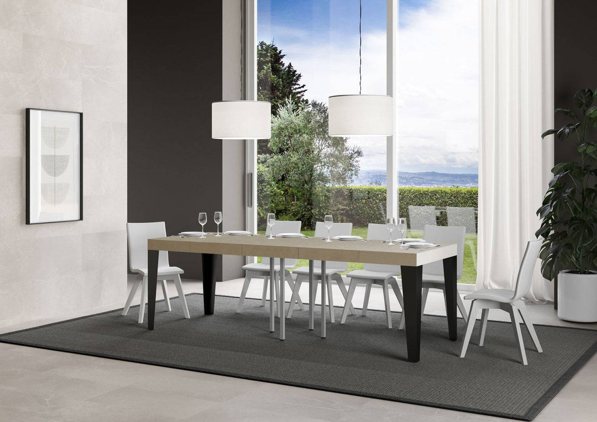 Flame Premium extendable table with anthracite legs and frame