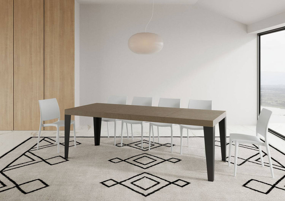 Flame Premium extendable table with anthracite legs and frame