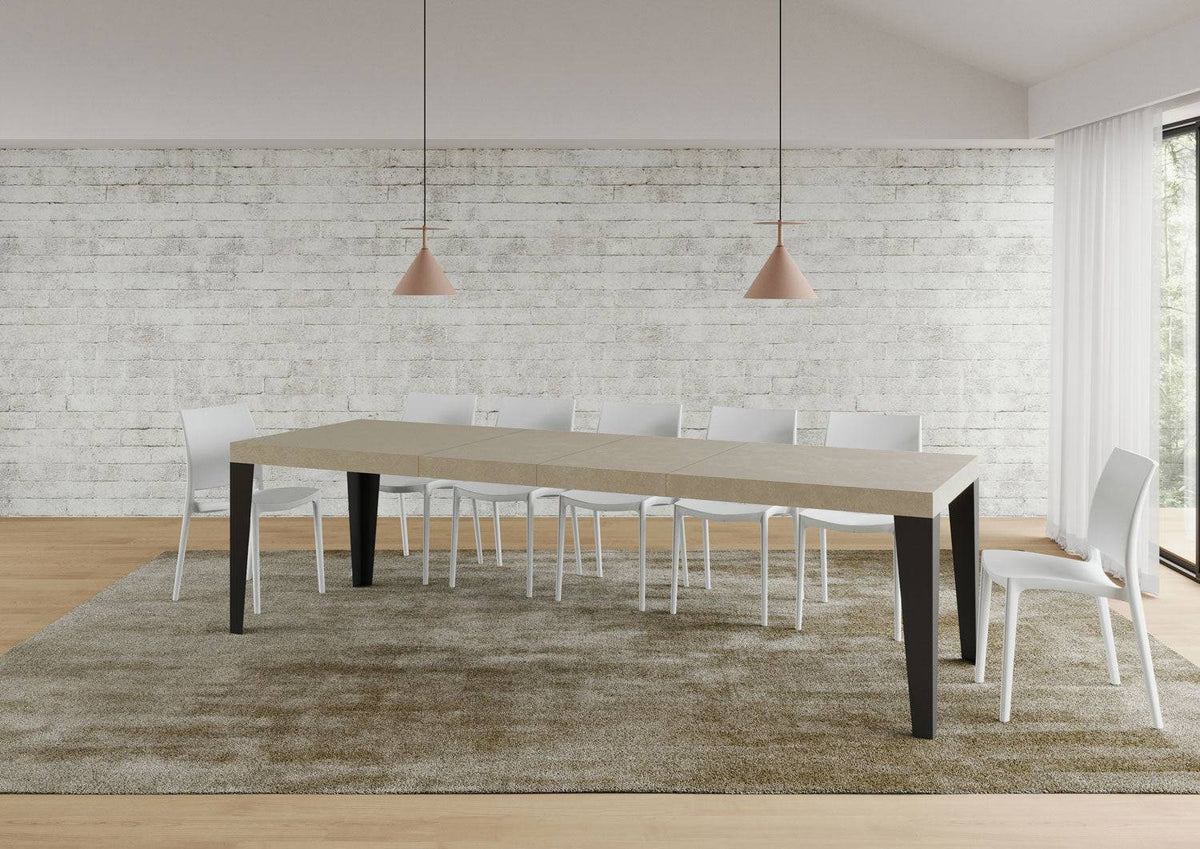 Flame Premium extendable table with anthracite legs and frame