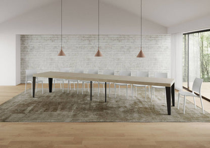 Flame Premium extendable table with anthracite legs and frame