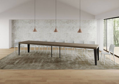 Flame Premium extendable table with anthracite legs and frame