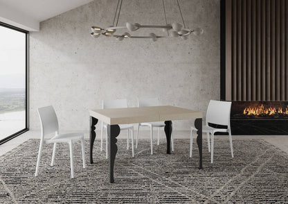 Tavolo allungabile Paxon Premium con gambe e telaio in diverse finiture