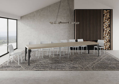 Tavolo allungabile Paxon Premium con gambe e telaio in diverse finiture