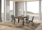 Extendable table Linea P.90 with Anthracite iron frame