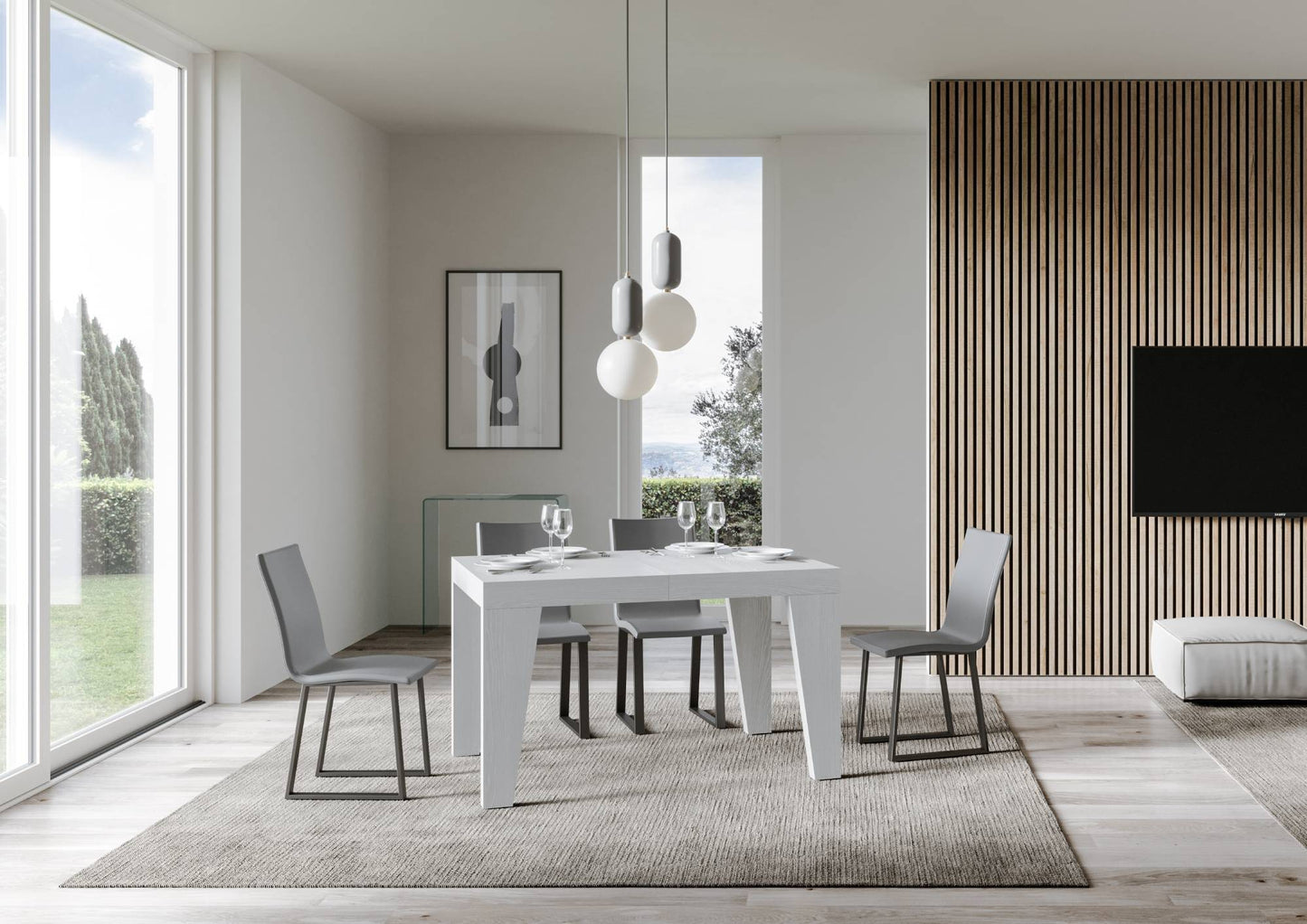 Tavolo allungabile Naxy made in italy itamoby  in diverse dimensioni e finiture