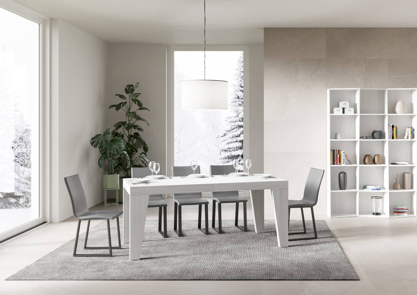 Tavolo allungabile Naxy made in italy itamoby  in diverse dimensioni e finiture