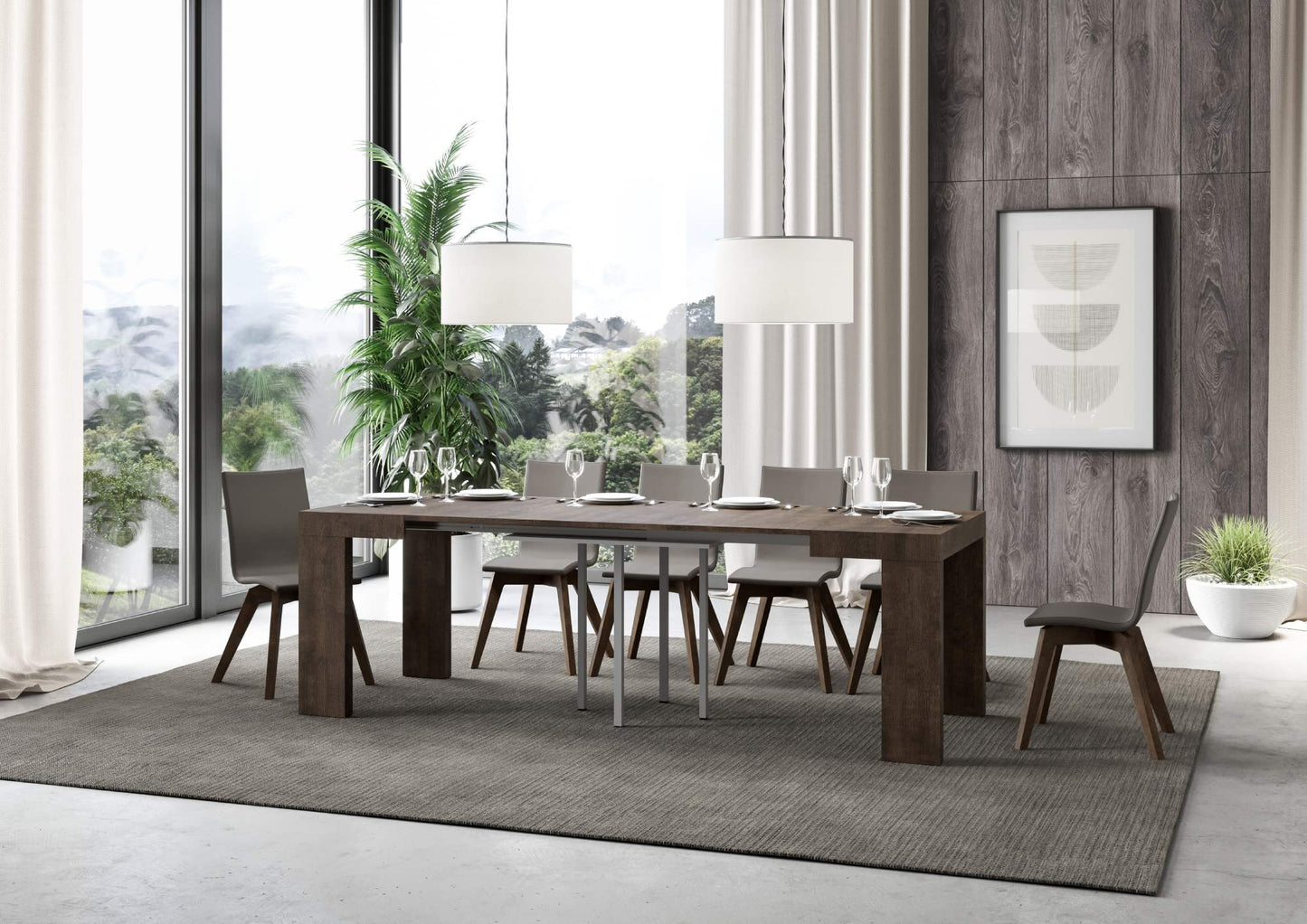 Tavolo Estensibile Roxell 90x90/246 cm - Design Elegante e Pratico per Ogni Occasione
