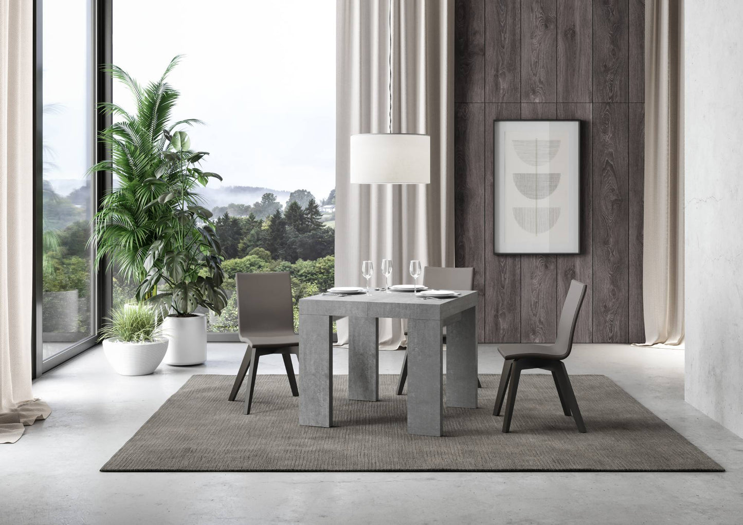 Tavolo Estensibile Roxell 90x90/246 cm - Design Elegante e Pratico per Ogni Occasione