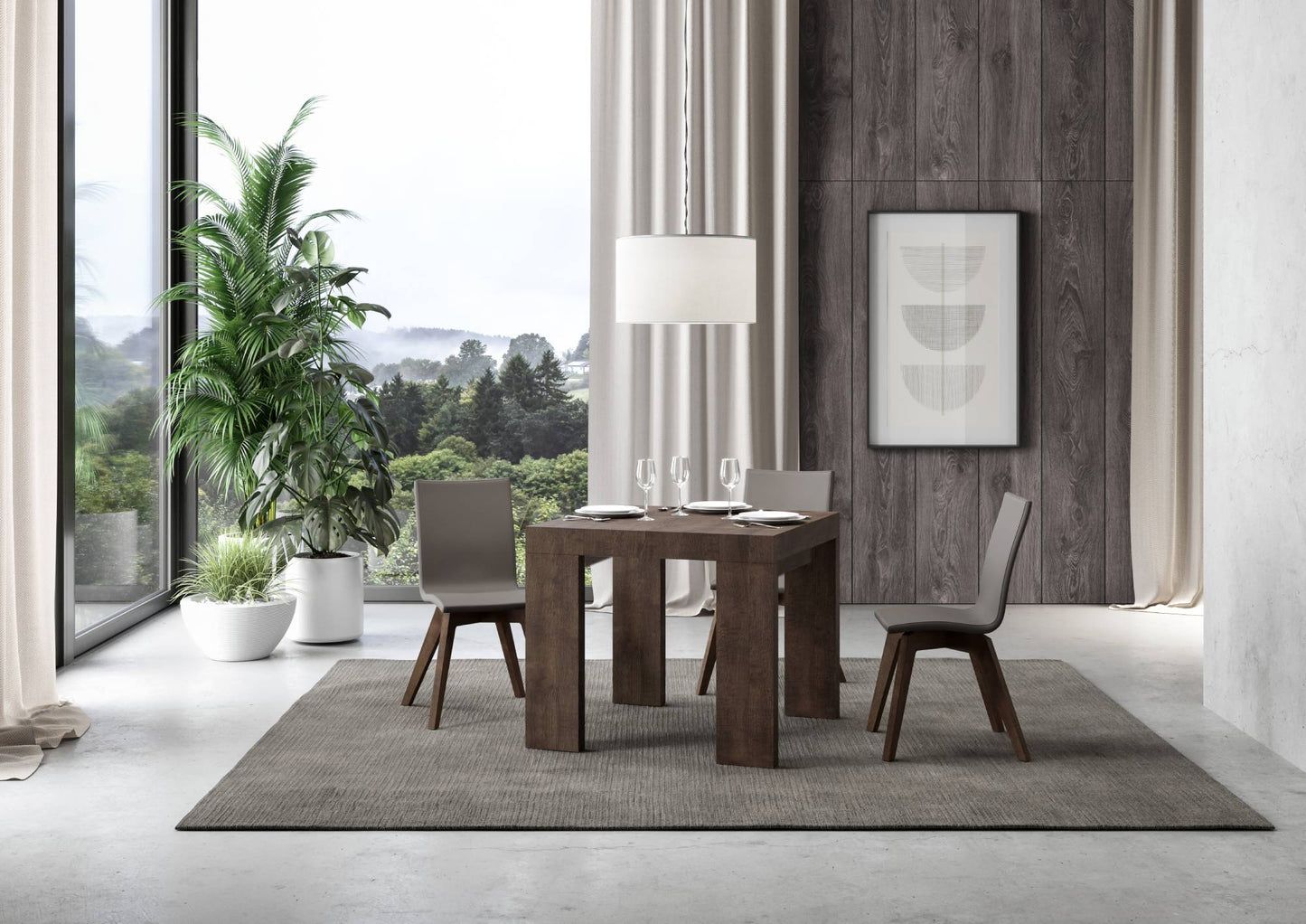 Tavolo Estensibile Roxell 90x90/246 cm - Design Elegante e Pratico per Ogni Occasione