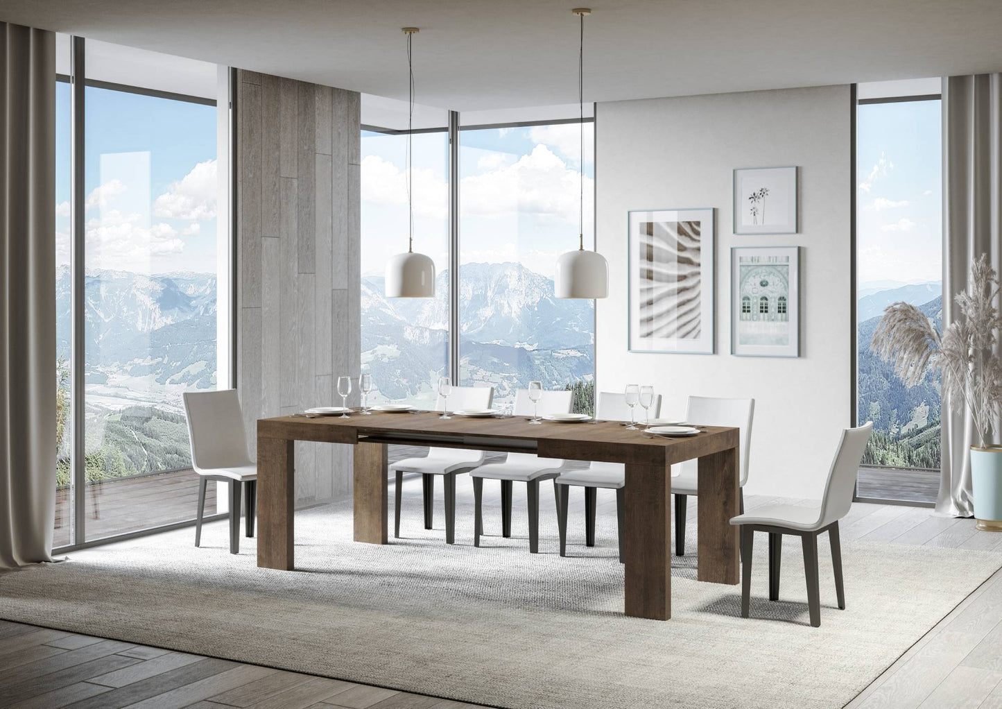 Ausziehbarer Tisch Roxell 120x90 cm Verschiedene Farben erhältlich