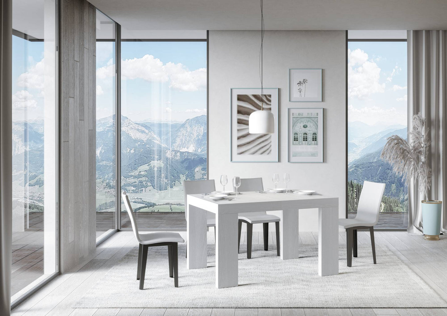 Ausziehbarer Tisch Roxell 120x90 cm Verschiedene Farben erhältlich