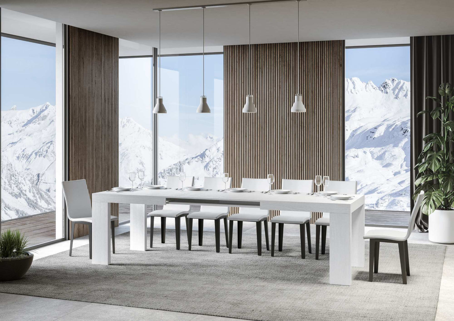 Tavolo allungabile Roxell 90x180/440 cm in diverse finiture
