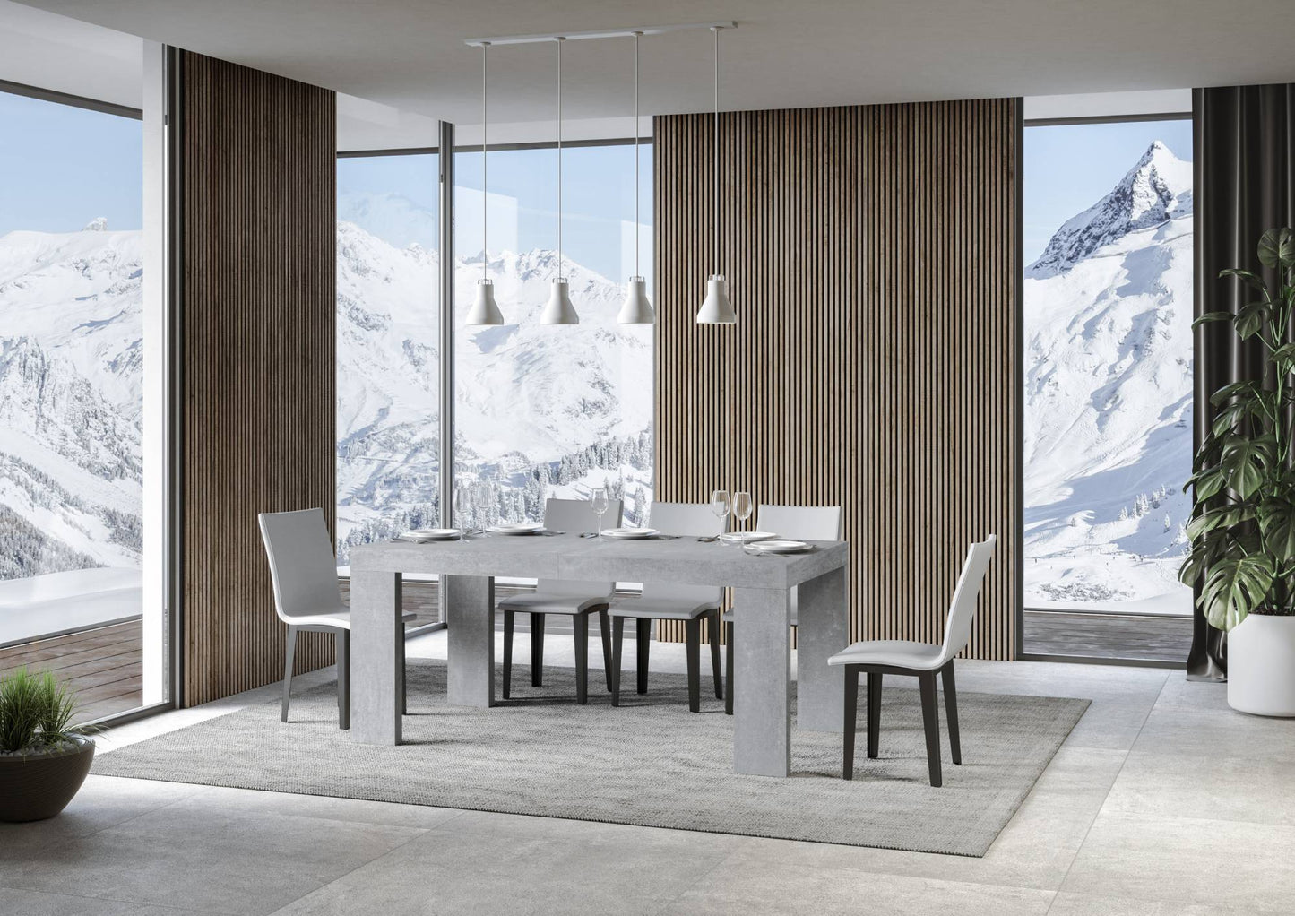 Tavolo allungabile 90x200/460 cm Roxell in diverse finiture