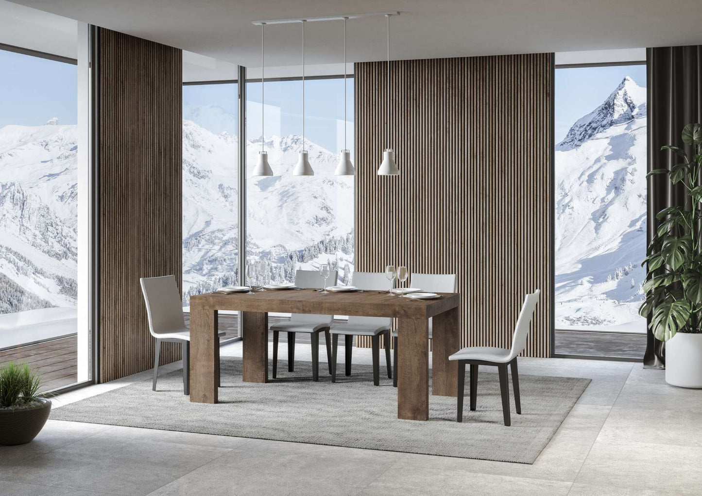 Tavolo allungabile 90x200/304 cm Roxell in diverse finiture