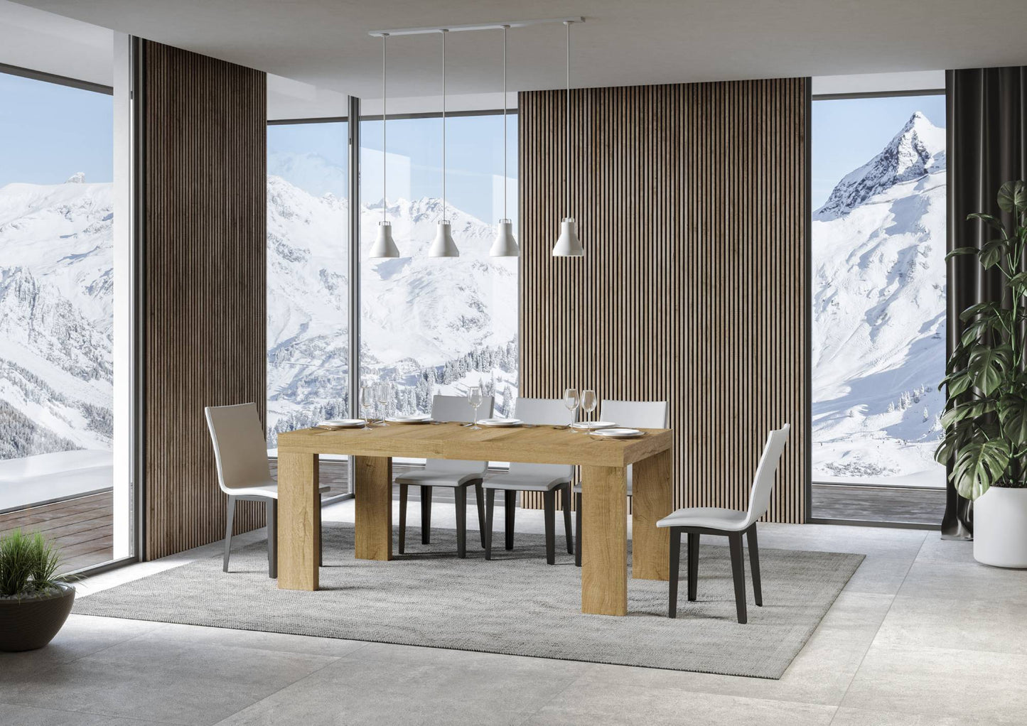 Tavolo allungabile Roxell 90x180/440 cm in diverse finiture