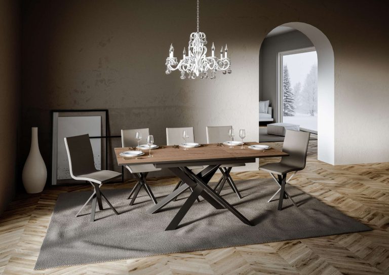 Tavolo allungabile Ganty in Antracite elegante