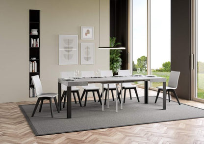 Tavolo allungabile Linea P.90 con telaio in ferro Antracite