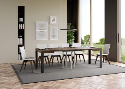 Tavolo allungabile Linea P.90 con telaio in ferro Antracite