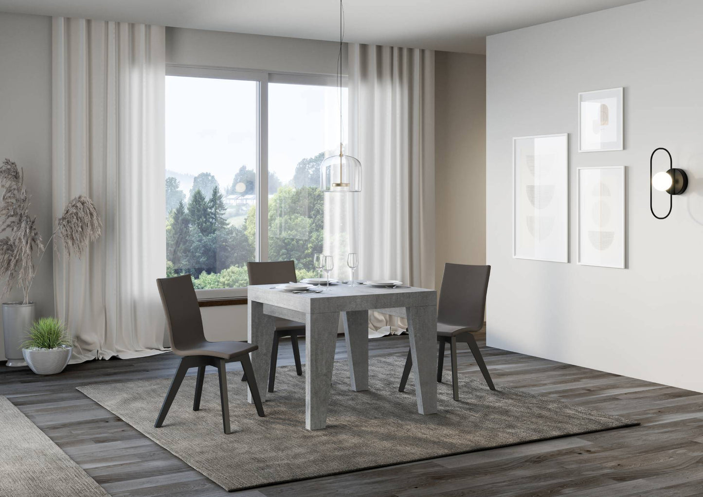 Tavolo allungabile Naxy made in italy itamoby  in diverse dimensioni e finiture