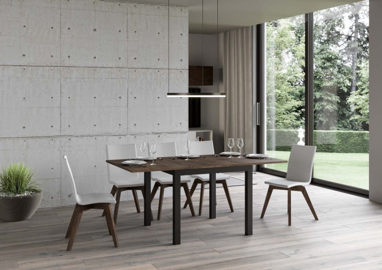 Ausziehbarer Esstisch Everyday Libra 90x180 cm - Gestell Anthrazit