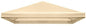 Replacement canopy for 3x3 m gazebo, ecru color