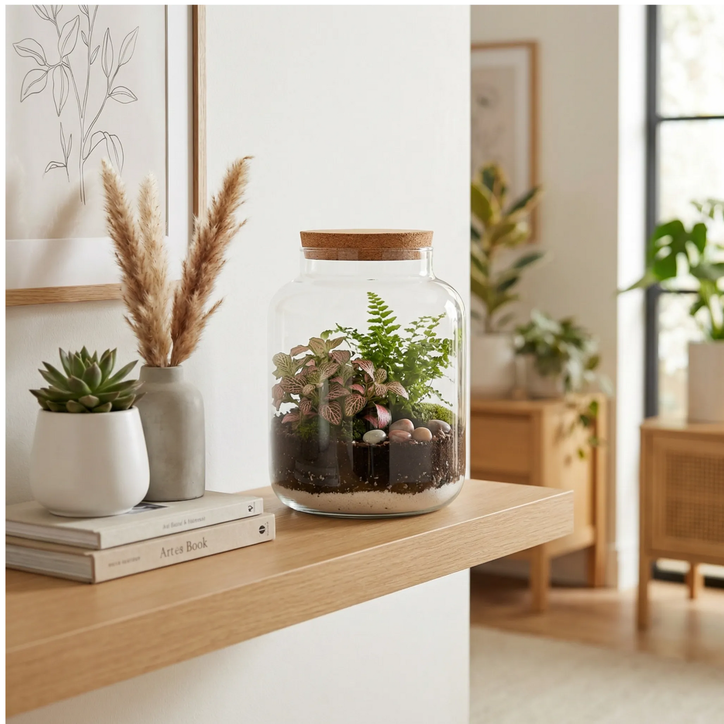 Kit per terrarium fai da con piantine senza contenitore
