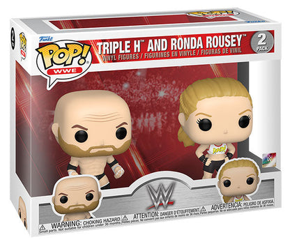 Funko Pop! WWE Wrestling – Triple H und Ronda Rousey (2) Figuren 2er-Pack 9cm