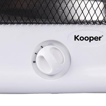 Kooper Thermo | Quarz-Elektroheizung mit 2 Heizelementen 400/800W Halogenheizlüfter