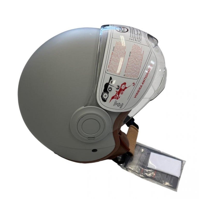 CASCO JET SIRIO MATT MOTO SCOOTER OMOLOGATO ECE VISIERA REMOVIBILE (GRIGIO XL)