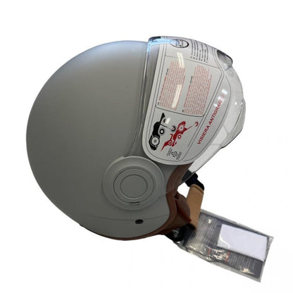 CASCO JET SIRIO MATT MOTO SCOOTER OMOLOGATO ECE VISIERA REMOVIBILE (GRIGIO XL)