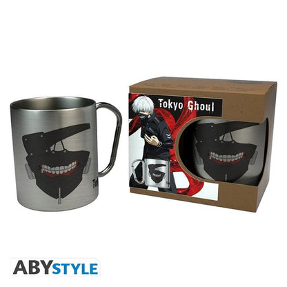 ABYSTYLE METALLBECHER TOKYO GHOUL "MASK" KEN KANEKI BECHER TRINKGEFÄSS GRIFF 320ML