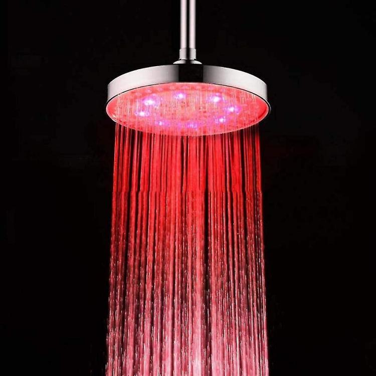 LED-Duschkopf Multicolor Transparent Farbtherapie Bad | 22cm-Rund
