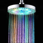 Multicolor LED Shower Head Transparent Chromotherapy Bathroom | 22cm-Round