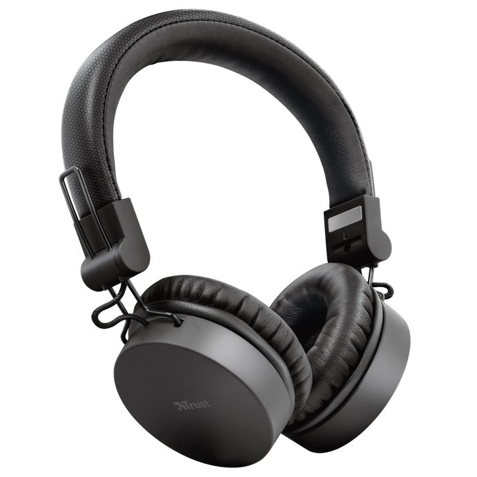 Trust Tones Kabellose Bluetooth-Kopfhörer, faltbar, für Smartphone und PC, schwarz