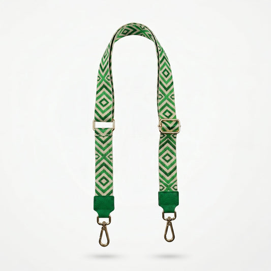 Stile Donna Bags - Tracolla per Borsa Fantasia Geometrica Verde