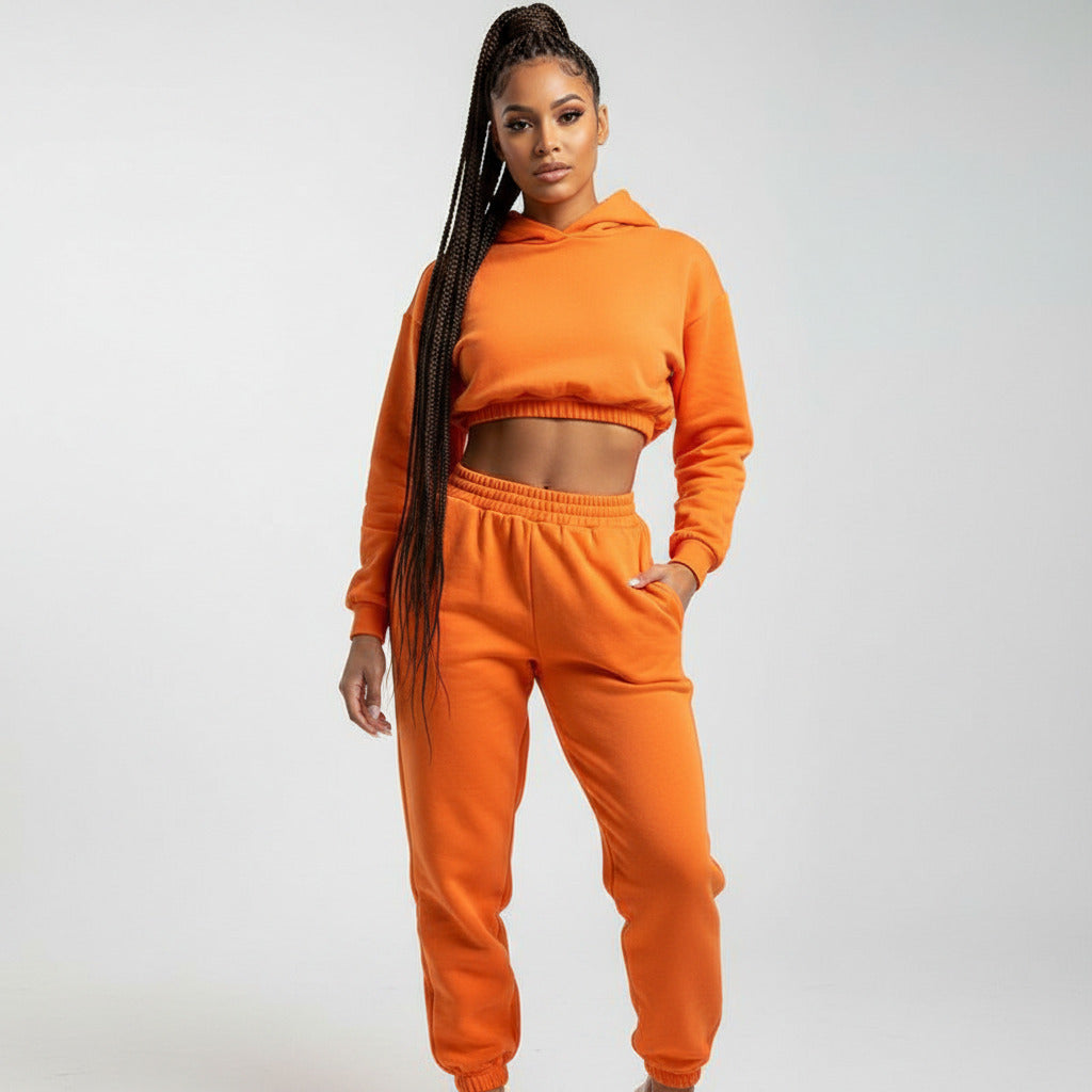 Tuta Donna 2 Pezzi Sportiva Streetwear – Felpa e Pantaloni Outfit Casual
