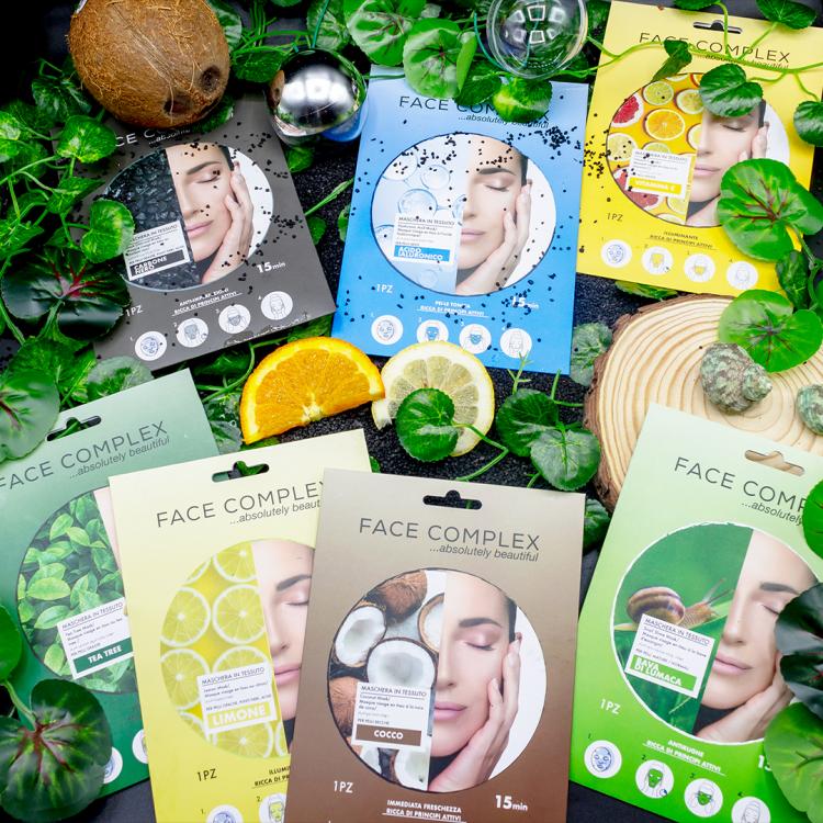 Face Complex 8Stk Tuchmaske Gesicht Hyaluronsäure Kollagen Zitrone Schneckenschleim