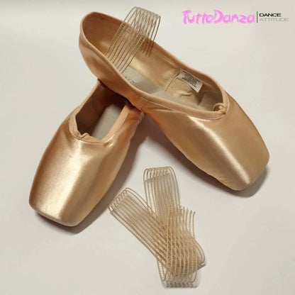 Nastro elasticizzato trasparente pretagliato per punte Danza Classica