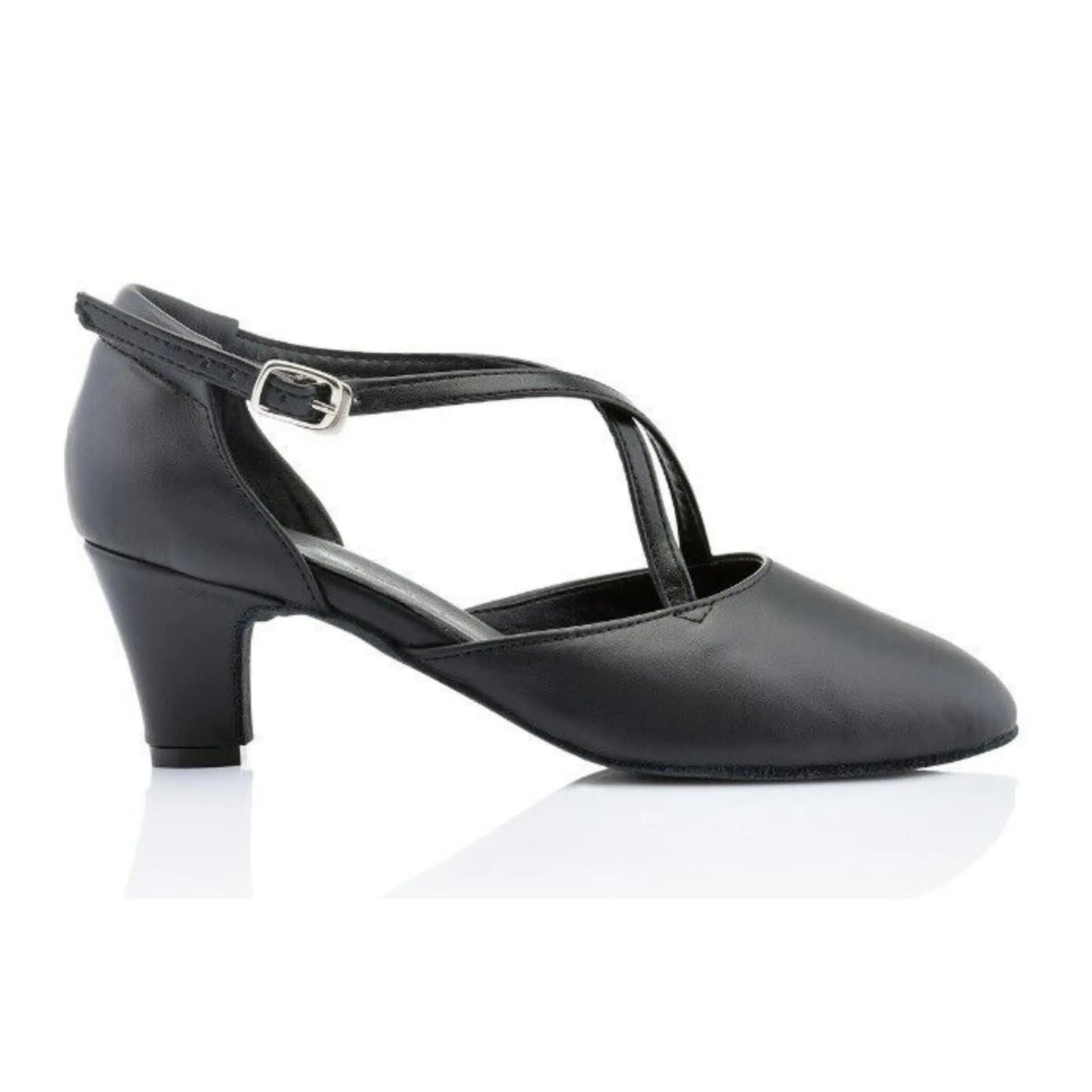 Scarpe da Ballo incrociato Cuccarini Vera Pelle da sala Danza Liscio