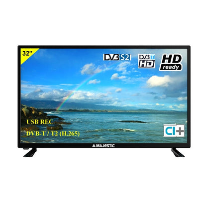 TV 32" LED Majestic TVD-232 S2 HD Ready HDMI Smart HD Ready USB DVB-T/T2 PC PS4
