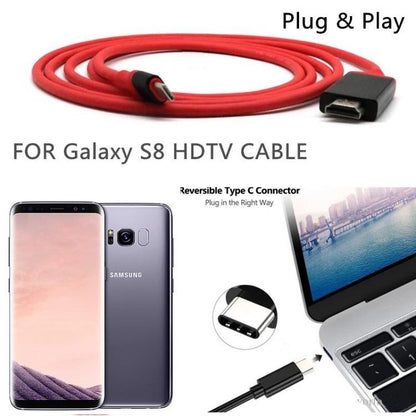 USB-C zu HDMI HDTV Adapterkabel zum Verbinden von Galaxy S8 Note 8 - MacBook mit dem Fernseher