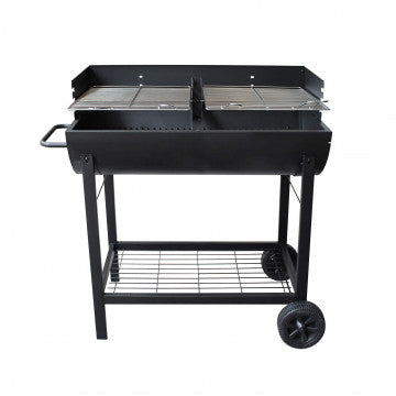 Barbecue a carbonella Wisconsin con struttura in acciaio verniciato nero