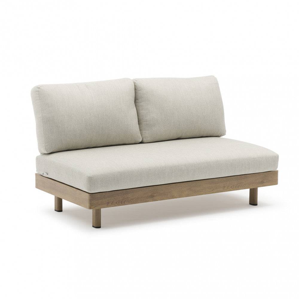 Divano Medellín 2 Posti - Marrone/Grigio Chiaro - 150x91x71cm