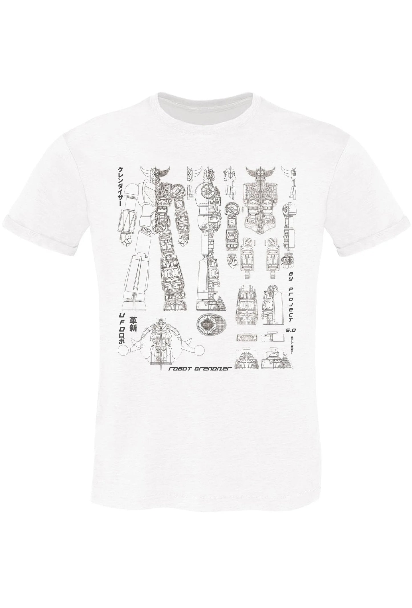 T-Shirt Ufo Robot - Cotone Fiammato Biologico Uomo